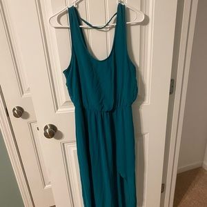teal maxi dress